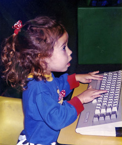 Little Girl at the computer
