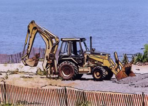tractor on Laurence Harbor NJ beach