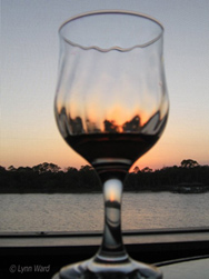 Photo of sunset in glass by Lynn Ward